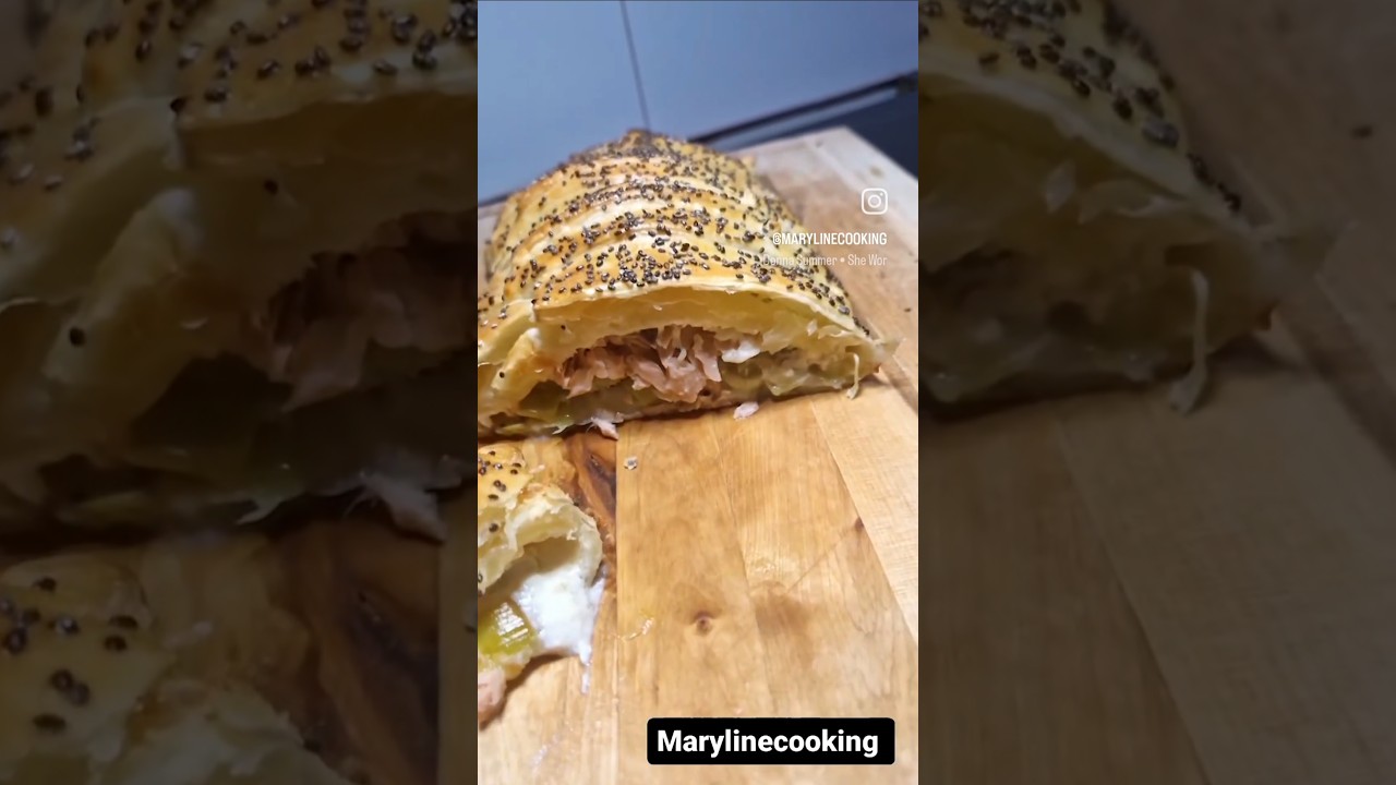 Tresse feuilletée poireaux Saumon un vrai délice