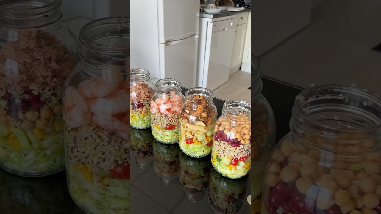 Meal prep : Salades en pots pour la semaine