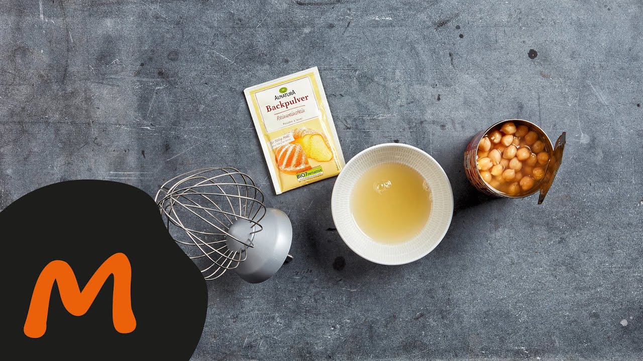 Monter de l'aquafaba en neige à la place des blancs d'œufs – Tutoriel Migusto