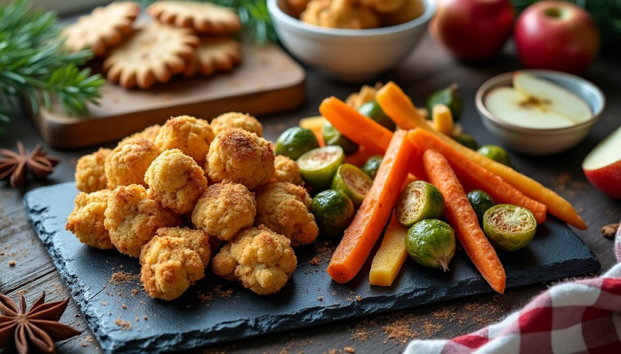découvrez des recettes vegan de noël savoureuses et faciles à réaliser avec l'airfryer. des délices gourmands pour un repas festif sain et rapide.