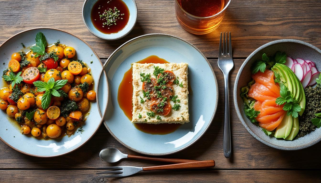 découvrez trois recettes végétariennes fusion alliant les saveurs authentiques de la france et du japon pour un voyage culinaire original et gourmand.