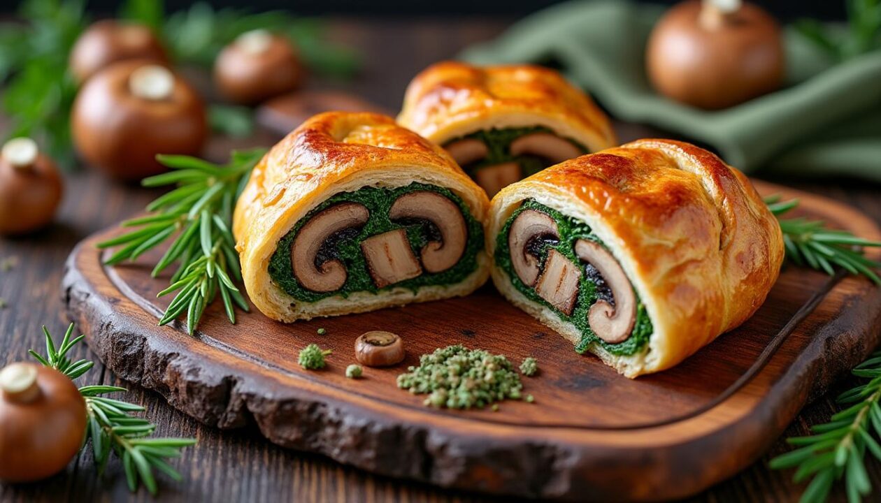 découvrez notre recette simple et gourmande de wellington végétarien aux champignons, parfaite pour un noël savoureux et convivial.