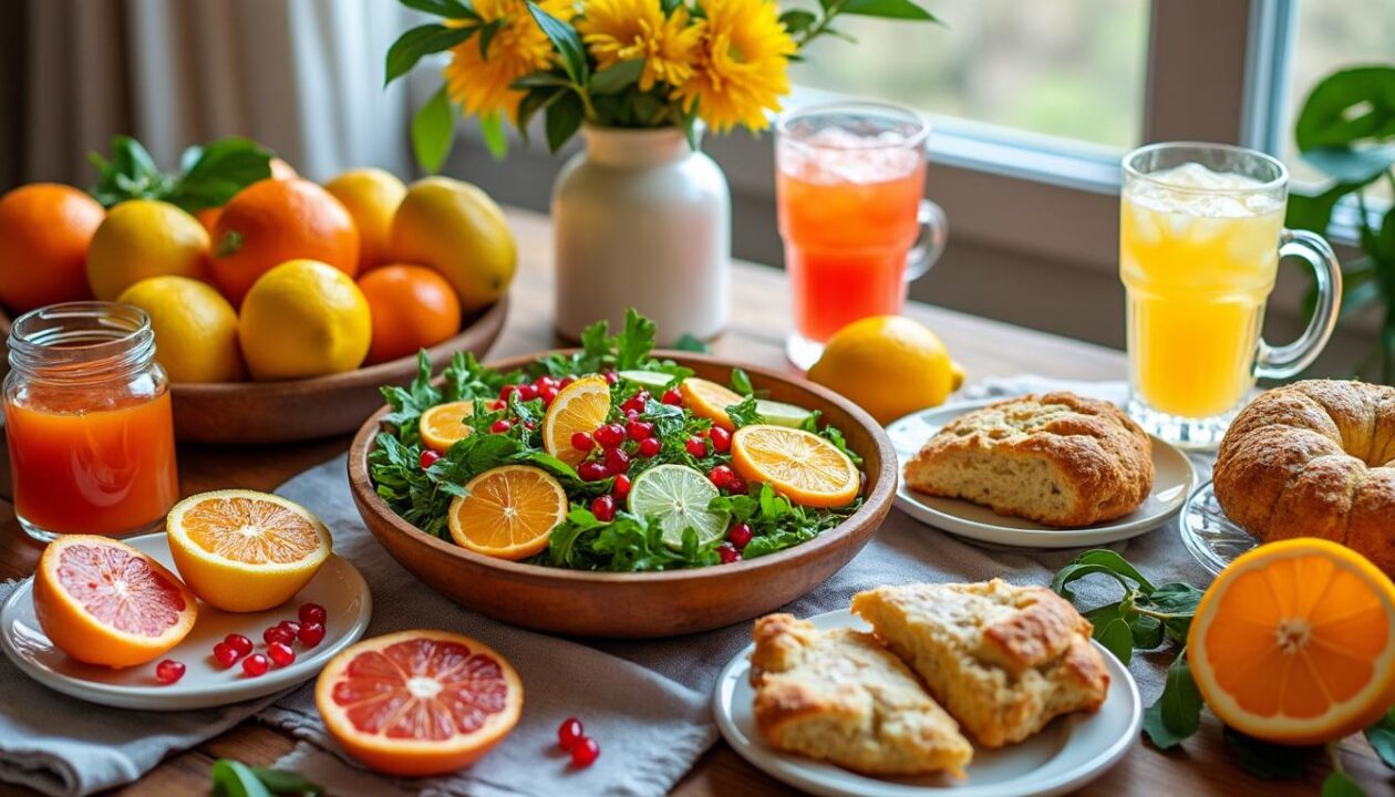 découvrez des recettes aux agrumes fraîches et vitaminées pour égayer votre brunch hivernal avec saveur et énergie.