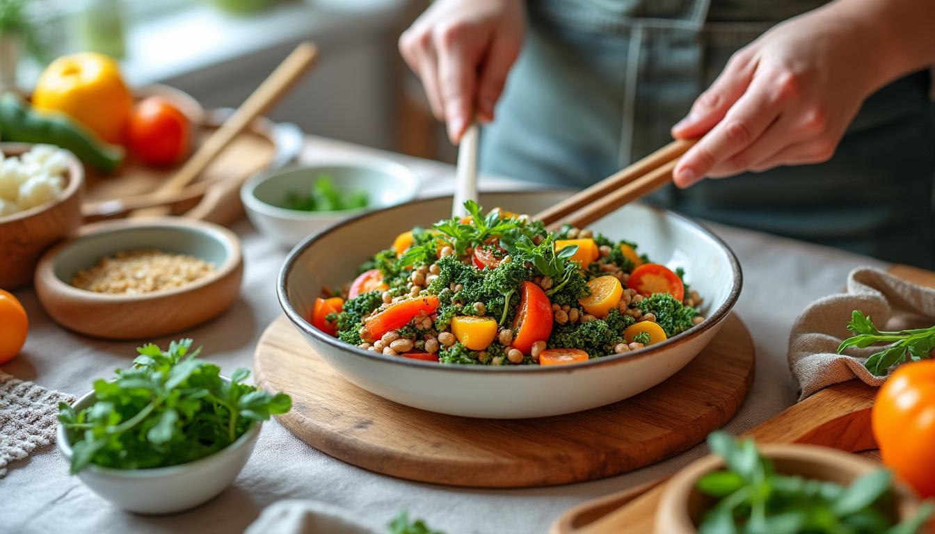 découvrez comment préparer des plats vegan savoureux et économiques grâce à nos astuces simples pour cuisiner avec un petit budget.