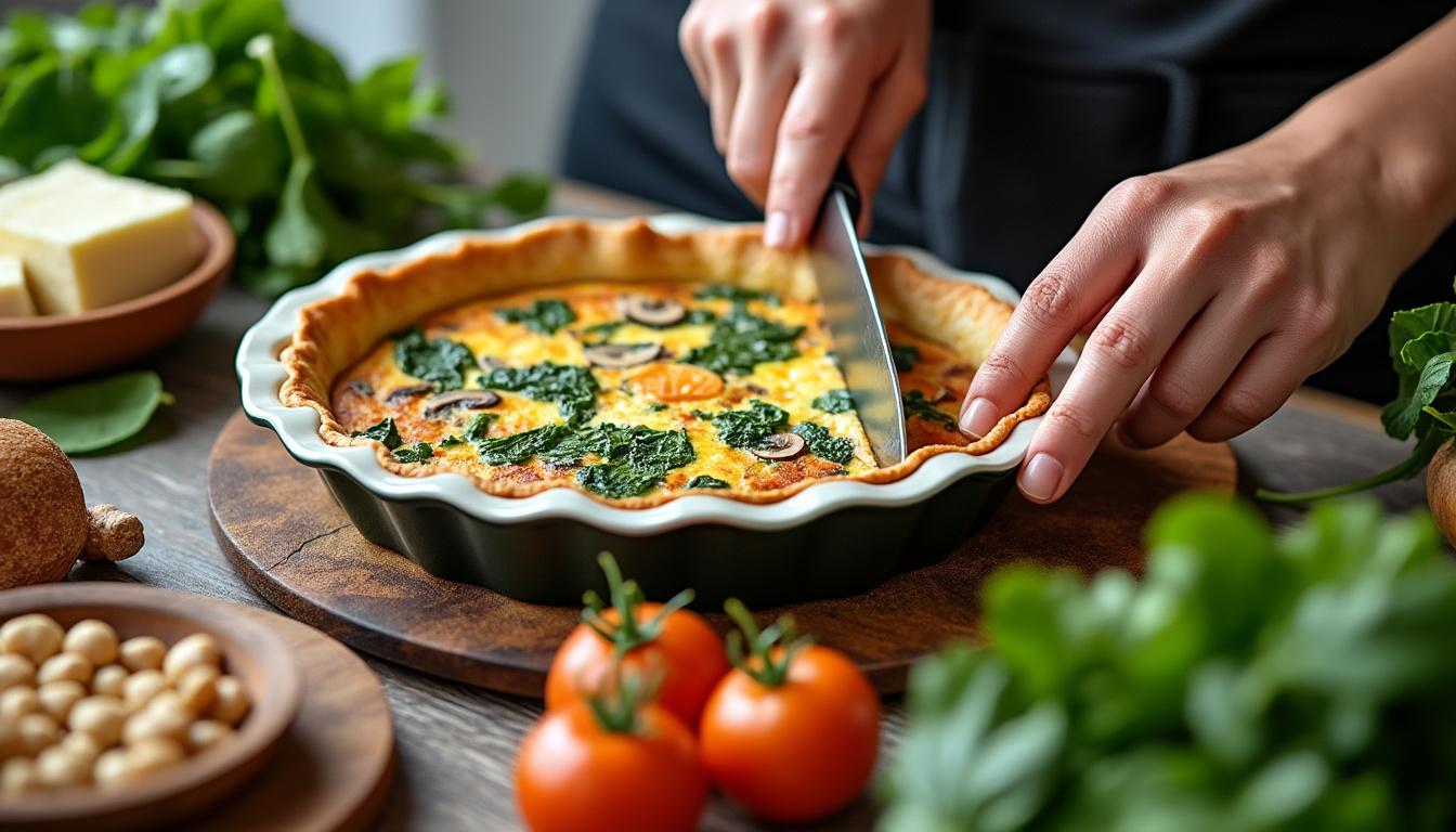 découvrez comment préparer facilement une quiche vegan savoureuse sans œufs ni crème, idéale pour une alimentation saine et gourmande.